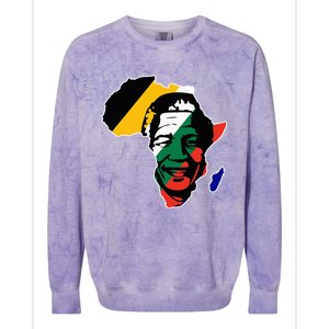 Neslon Mandela Colorblast Crewneck Sweatshirt