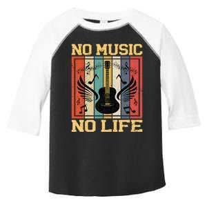 No Music No Life Musical Notes Musician Toddler Fine Jersey T-Shirt