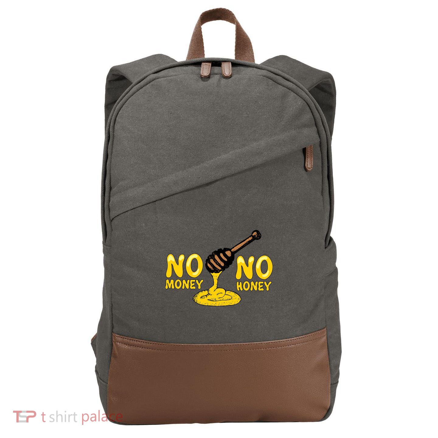 No Money No Honey Cotton Canvas Backpack