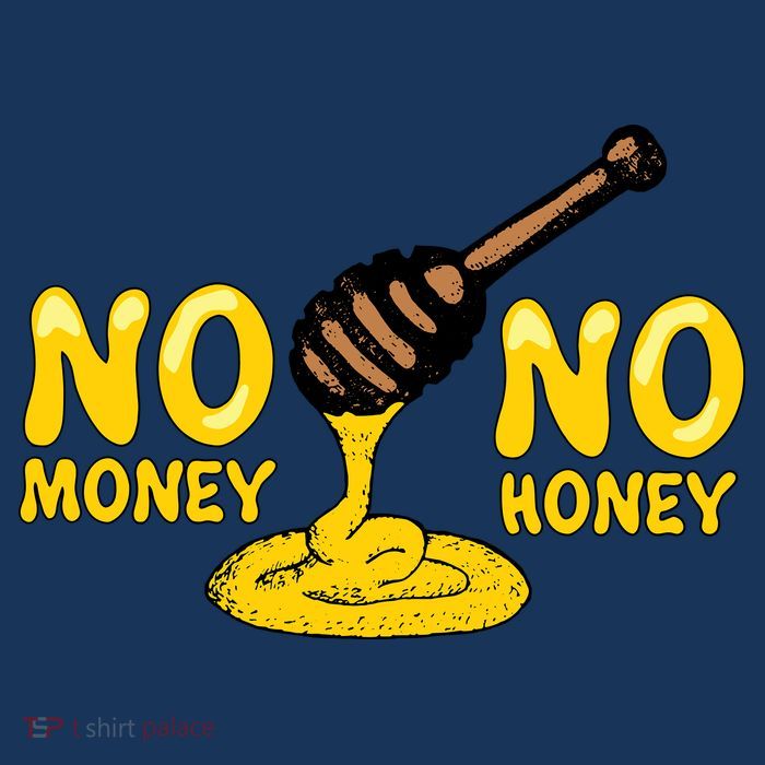 No Money No Honey Drawstring Bag