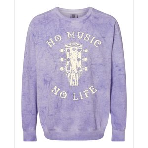 No Music No Life Music Lover Rhythm And Passion Retro Colorblast Crewneck Sweatshirt