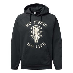 No Music No Life Music Lover Rhythm And Passion Retro Performance Fleece Hoodie