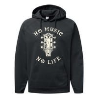 No Music No Life Music Lover Rhythm And Passion Retro Performance Fleece Hoodie