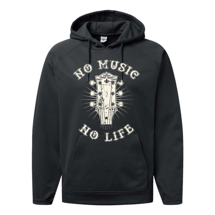 No Music No Life Music Lover Rhythm And Passion Retro Performance Fleece Hoodie