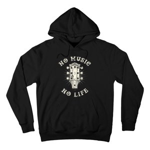 No Music No Life Music Lover Rhythm And Passion Retro Hoodie