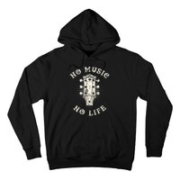 No Music No Life Music Lover Rhythm And Passion Retro Hoodie