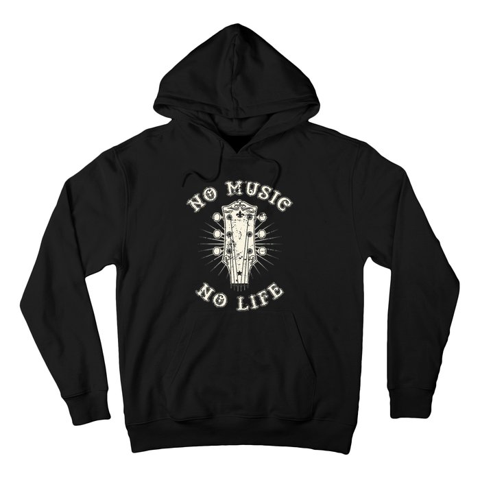 No Music No Life Music Lover Rhythm And Passion Retro Hoodie