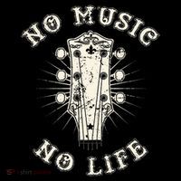No Music No Life Music Lover Rhythm And Passion Retro T-Shirt