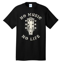 No Music No Life Music Lover Rhythm And Passion Retro Tall T-Shirt