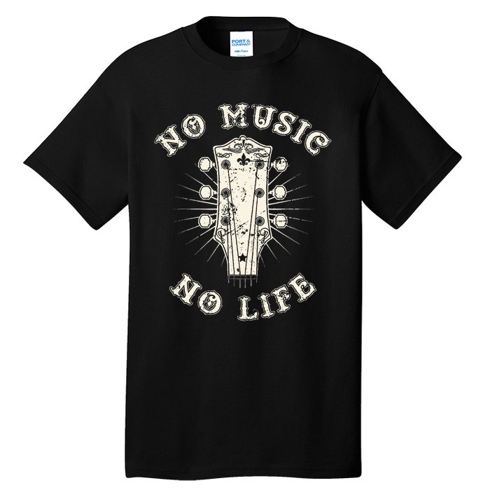 No Music No Life Music Lover Rhythm And Passion Retro Tall T-Shirt