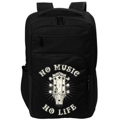 No Music No Life Music Lover Rhythm And Passion Retro Impact Tech Backpack