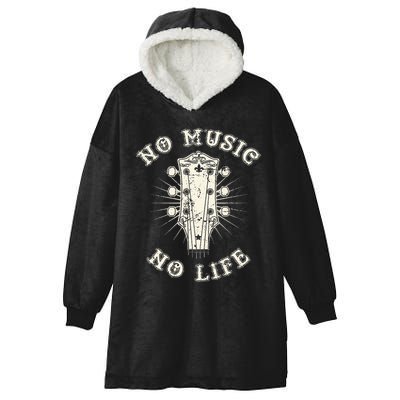 No Music No Life Music Lover Rhythm And Passion Retro Hooded Wearable Blanket