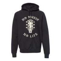 No Music No Life Music Lover Rhythm And Passion Retro Premium Hoodie