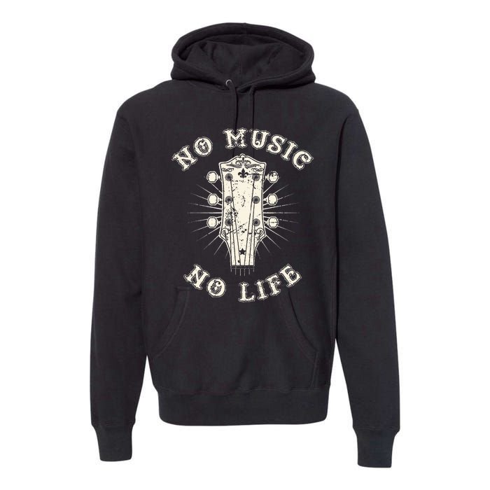 No Music No Life Music Lover Rhythm And Passion Retro Premium Hoodie