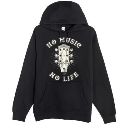 No Music No Life Music Lover Rhythm And Passion Retro Premium Pullover Hoodie