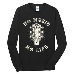 No Music No Life Music Lover Rhythm And Passion Retro Tall Long Sleeve T-Shirt