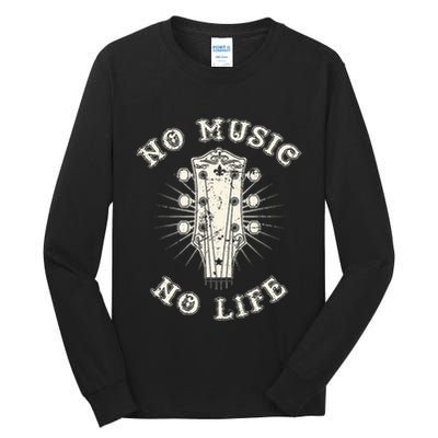 No Music No Life Music Lover Rhythm And Passion Retro Tall Long Sleeve T-Shirt