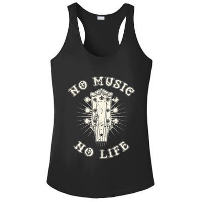No Music No Life Music Lover Rhythm And Passion Retro Ladies PosiCharge Competitor Racerback Tank
