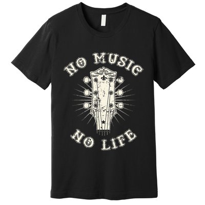 No Music No Life Music Lover Rhythm And Passion Retro Premium T-Shirt