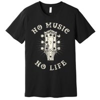 No Music No Life Music Lover Rhythm And Passion Retro Premium T-Shirt