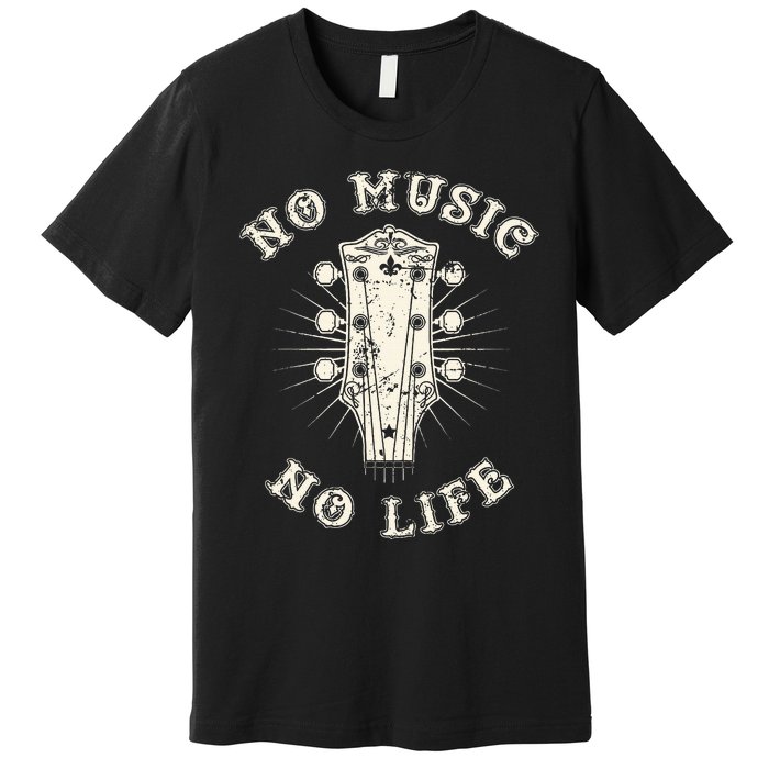 No Music No Life Music Lover Rhythm And Passion Retro Premium T-Shirt