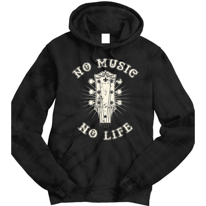 No Music No Life Music Lover Rhythm And Passion Retro Tie Dye Hoodie