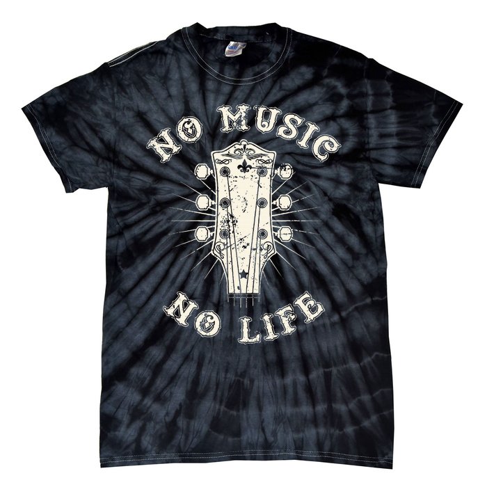 No Music No Life Music Lover Rhythm And Passion Retro Tie-Dye T-Shirt