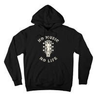 No Music No Life Music Lover Rhythm And Passion Retro Tall Hoodie