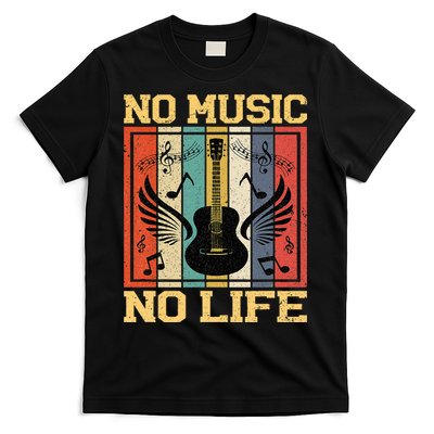 No Music No Life Musical Notes Musician T-Shirt