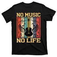 No Music No Life Musical Notes Musician T-Shirt