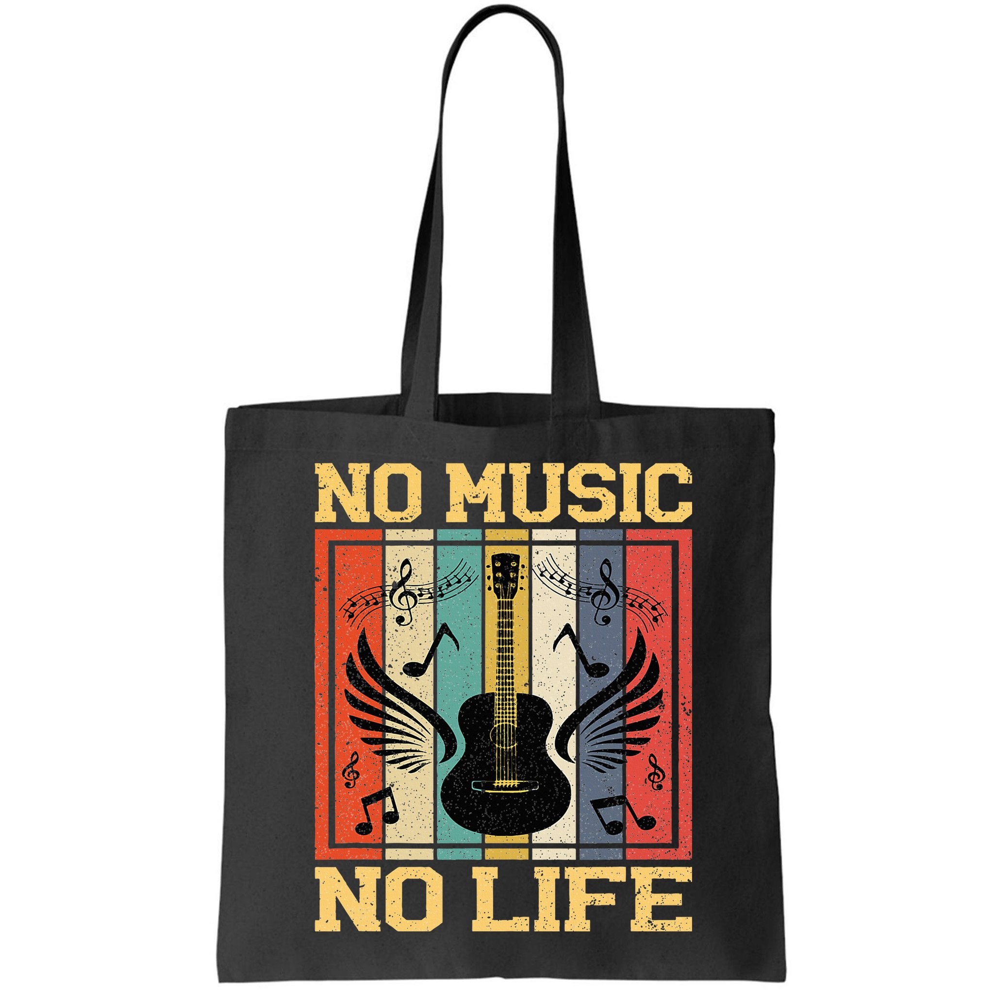 No Music No Life Musical Notes Musician Bag