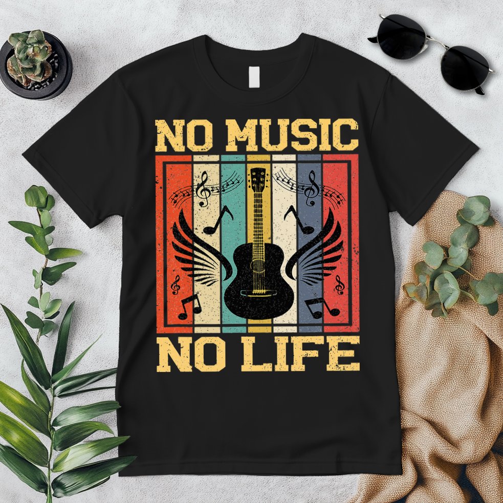 No Music No Life Musical Notes Musician Premium T-Shirt