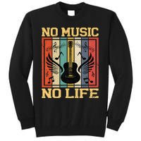 No Music No Life Musical Notes Musician Tall Sweatshirt