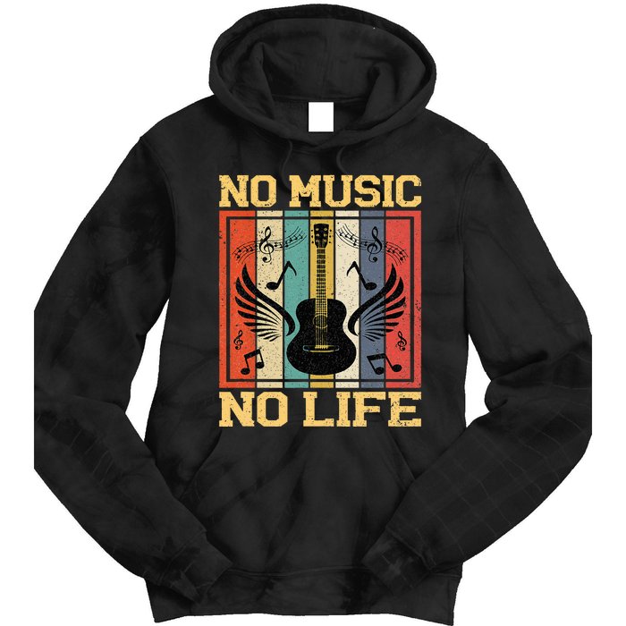 No Music No Life Musical Notes Musician Tie Dye Hoodie