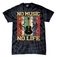 No Music No Life Musical Notes Musician Tie-Dye T-Shirt