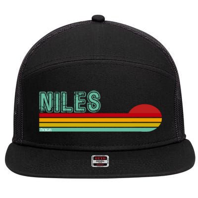 Niles Michigan 7 Panel Mesh Trucker Snapback Hat