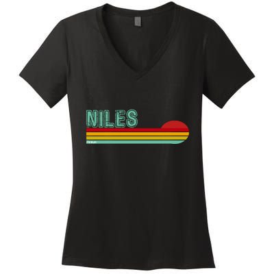 Niles Michigan Women's V-Neck T-Shirt