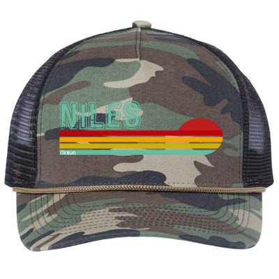 Niles Michigan Retro Rope Trucker Hat Cap