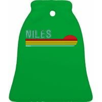 Niles Michigan Ceramic Bell Ornament