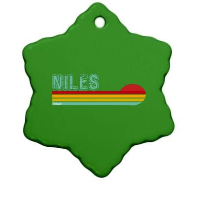 Niles Michigan Ceramic Star Ornament