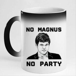 No Magnus No Party 11oz Black Color Changing Mug