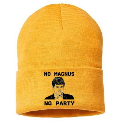 No Magnus No Party Sustainable Knit Beanie