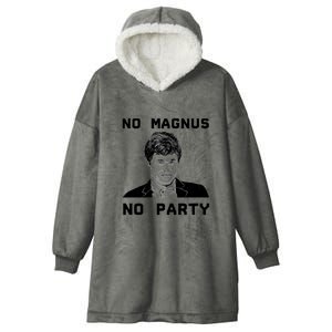 No Magnus No Party Hooded Wearable Blanket