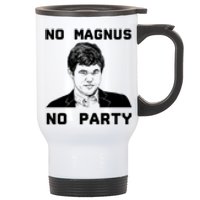 No Magnus No Party Stainless Steel Travel Mug