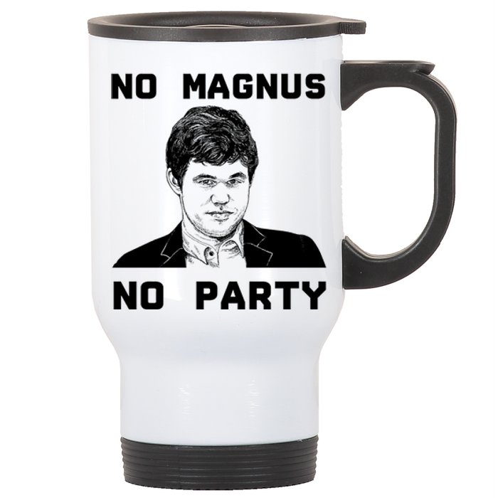 No Magnus No Party Stainless Steel Travel Mug