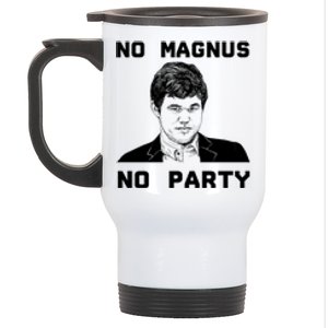 No Magnus No Party Stainless Steel Travel Mug