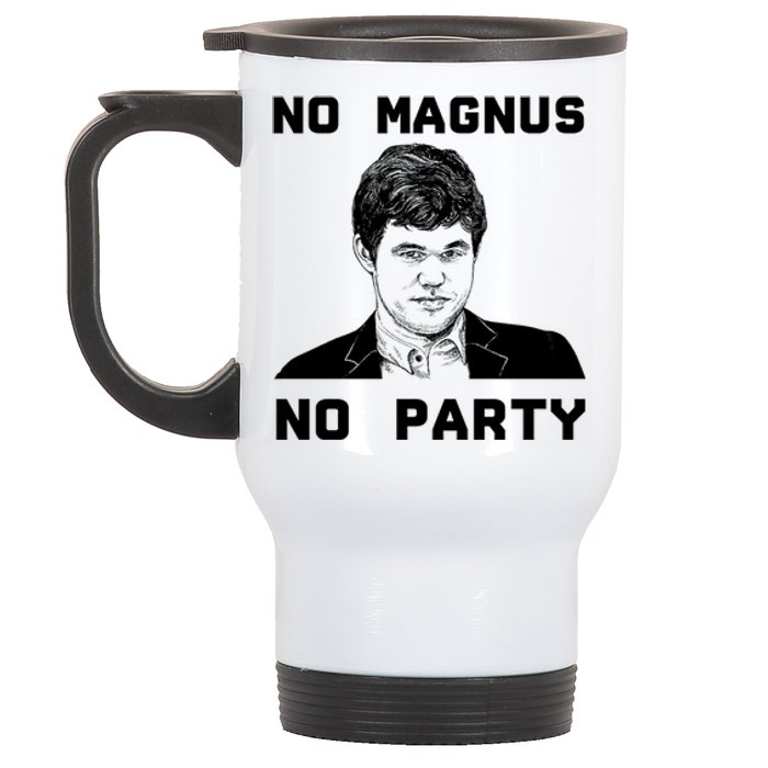 No Magnus No Party Stainless Steel Travel Mug