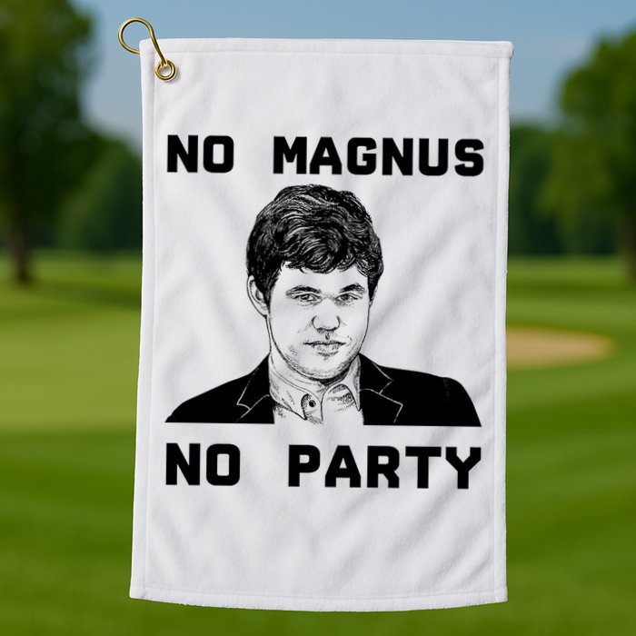 No Magnus No Party Golf Towel