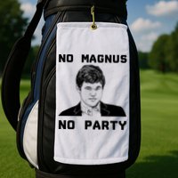 No Magnus No Party Golf Towel