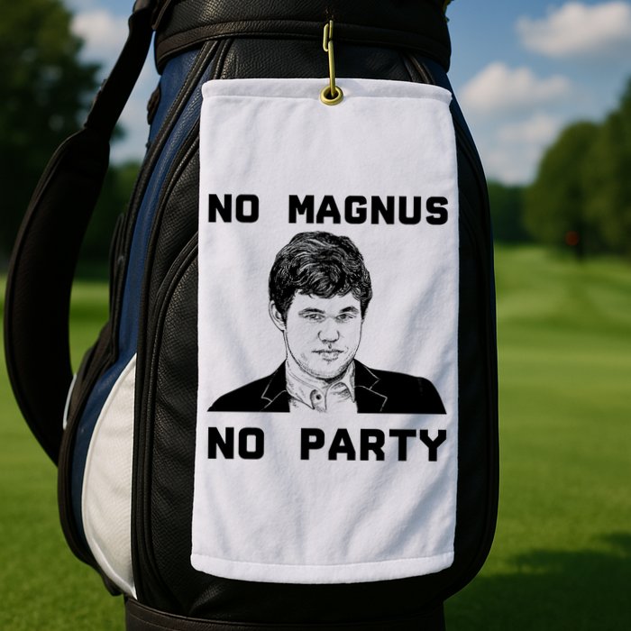 No Magnus No Party Golf Towel